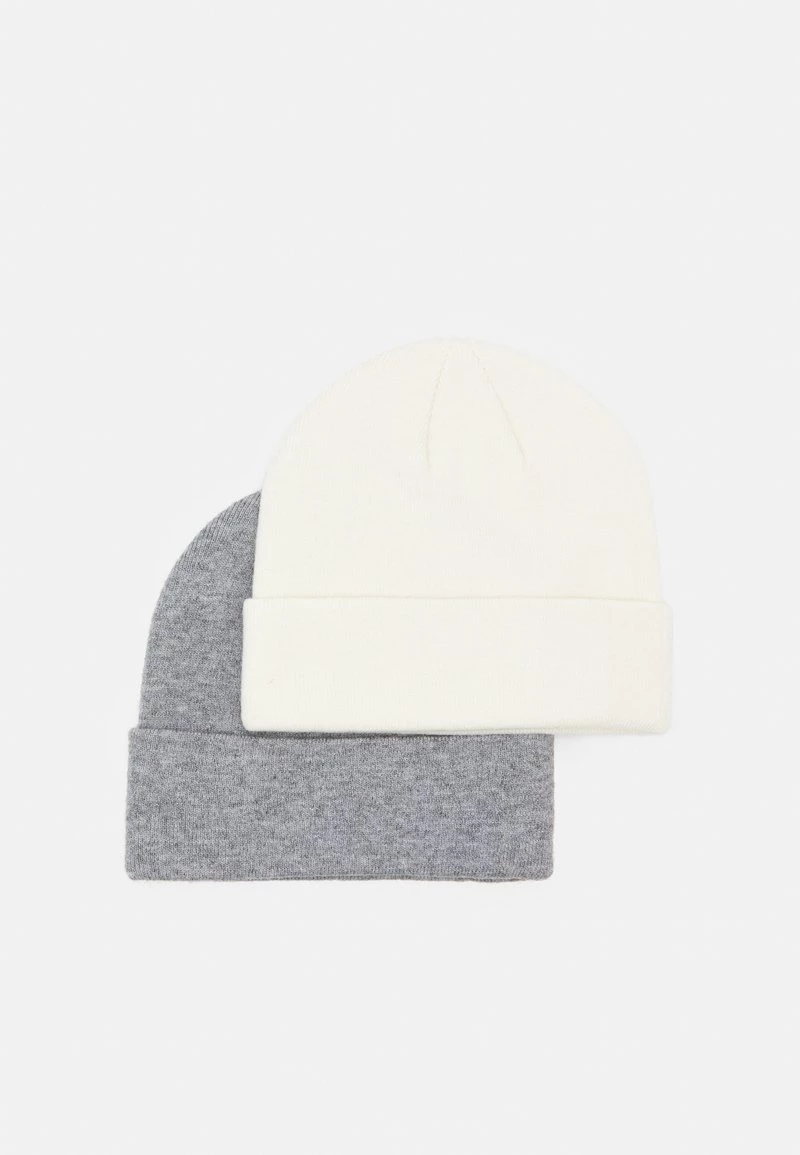 Pier One Unisexo 2 PACK UNISEX - Gorro - Grey/white 3 Pier One Unisexo 2 PACK UNISEX - Gorro - Grey/white