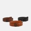 Pier One Unisexo 3 PACK - Cinturón - Black/brown/cognac -Ofertas Pier One Tienda 09d87bd208674428961aeac9990444a4