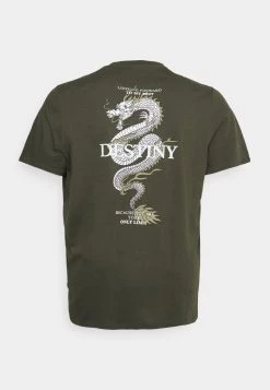 Pier One Camiseta Estampada - Dark Green, Hombre