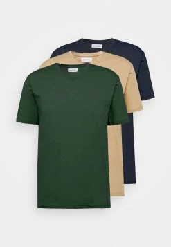 Pier One Hombre 3 PACK - Camiseta Básica - Khaki/tan/dark Blue -Ofertas Pier One Tienda 0c35076ff08749278d2b17df3e7e328f