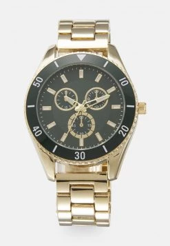Pier One UNISEX - Reloj - Gold-coloured/green, Unisexo
