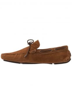 Pier One Hombre LEATHER - Mocasines - Cognac