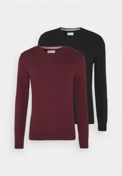 Pier One Hombre 2PACK - Jersey De Punto - Black/bordeaux 12 Pier One Hombre 2PACK - Jersey De Punto - Black/bordeaux -Ofertas Pier One Tienda 1401fde1674b40a68d7e1288645f8b9b