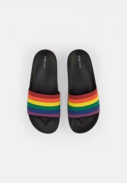 Pier One Unisexo UNISEX - Sandalias Planas - Black -Ofertas Pier One Tienda 19efa94273fb417f9bf39f979356d170