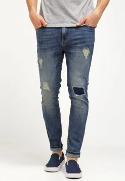 Pier One Hombre Vaqueros Slim Fit - Destroyed Denim