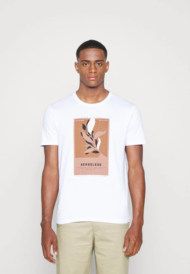 Pier One Hombre LEAF PRINT GRAPHIC T-SHIRT - Camiseta Estampada - White 5 Pier One Hombre LEAF PRINT GRAPHIC T-SHIRT - Camiseta Estampada - White - Imagen 3