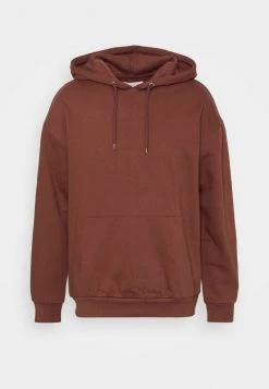 Pier One PLAIN SKATER HOODY - Jersey Con Capucha - Brown, Hombre