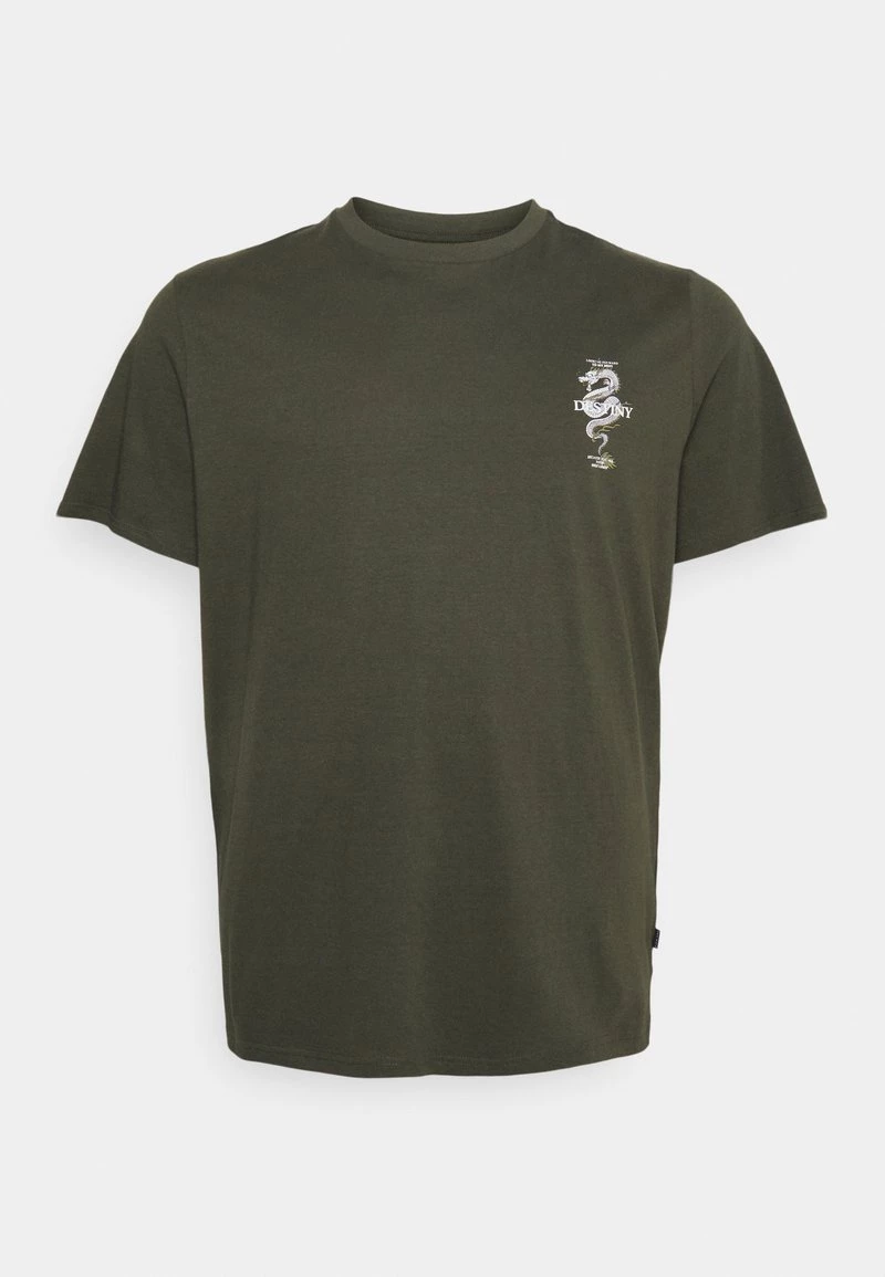 Pier One Camiseta Estampada - Dark Green, Hombre 4 Pier One Camiseta Estampada - Dark Green, Hombre - Imagen 2