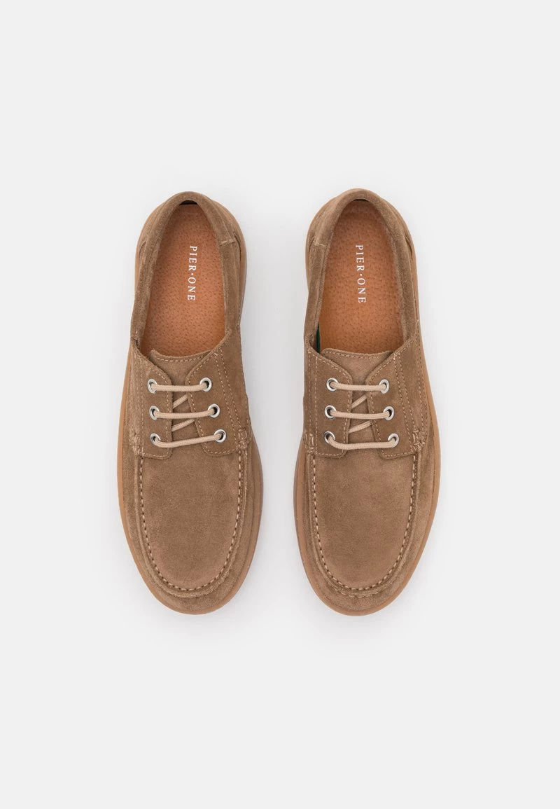 Pier One Hombre LEATHER - Zapatillas - Taupe 6 Pier One Hombre LEATHER - Zapatillas - Taupe - Imagen 4