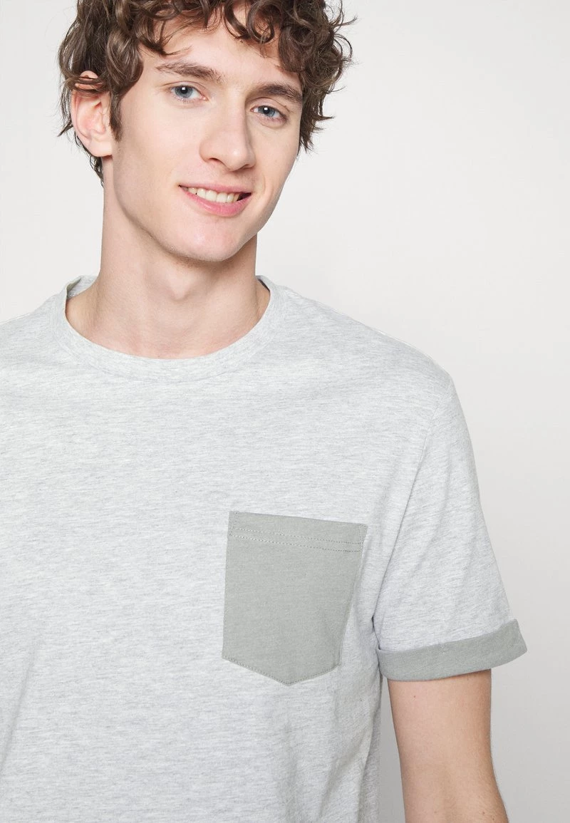 Pier One Hombre Camiseta Básica - Mottled Light Grey 7 Pier One Hombre Camiseta Básica - Mottled Light Grey - Imagen 5