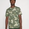 Pier One Hombre Camiseta Estampada - Dark Green -Ofertas Pier One Tienda 3eab4a13b4984f96aba90d762839be71