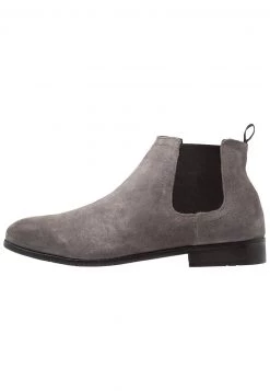 Pier One Hombre LEATHER - Botines - Dark Gray