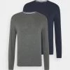 Pier One 2 PACK - Jersey De Punto - Dark Blue/mottled Dark Grey, Hombre -Ofertas Pier One Tienda 468e5906df344faab14665818a4f3a0f