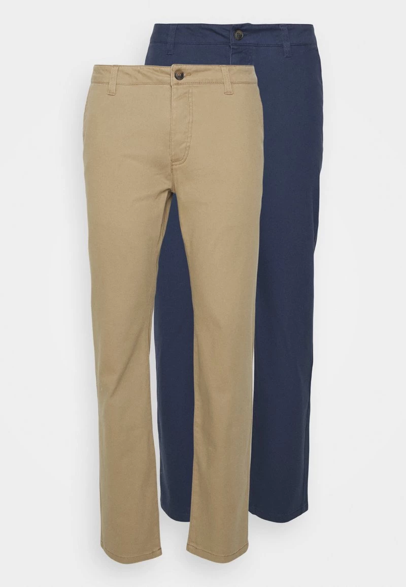 Pier One Hombre 2 PACK - Pantalones Chinos - Dark Blue/tan 3 Pier One Hombre 2 PACK - Pantalones Chinos - Dark Blue/tan