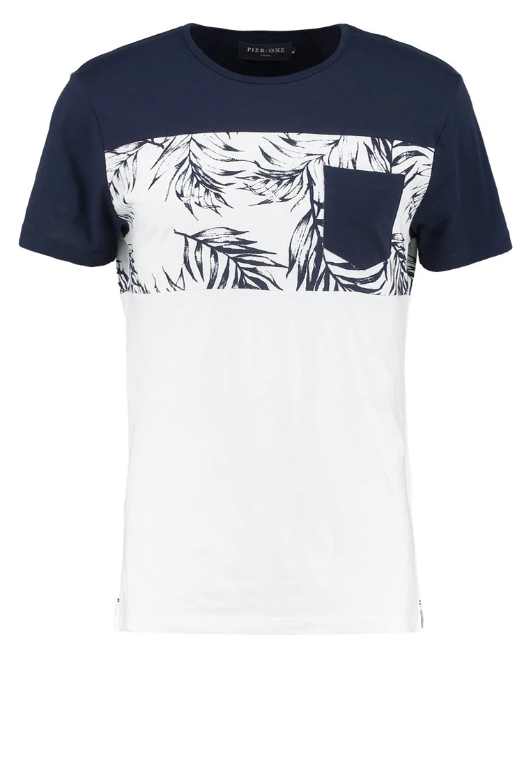 Pier One Hombre Camiseta Estampada - Navy/white 7 Pier One Hombre Camiseta Estampada - Navy/white - Imagen 5
