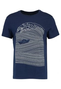 Pier One Hombre Camiseta Estampada - Dark Blue/white -Ofertas Pier One Tienda 4cc9341a476c4defa398ea435414ecfc