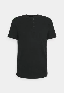 Pier One Hombre LOUNGE HENLEY TEE - Camiseta De Pijama - Black -Ofertas Pier One Tienda 4ce3017126bb4d5e86ff47e71d54b7b5