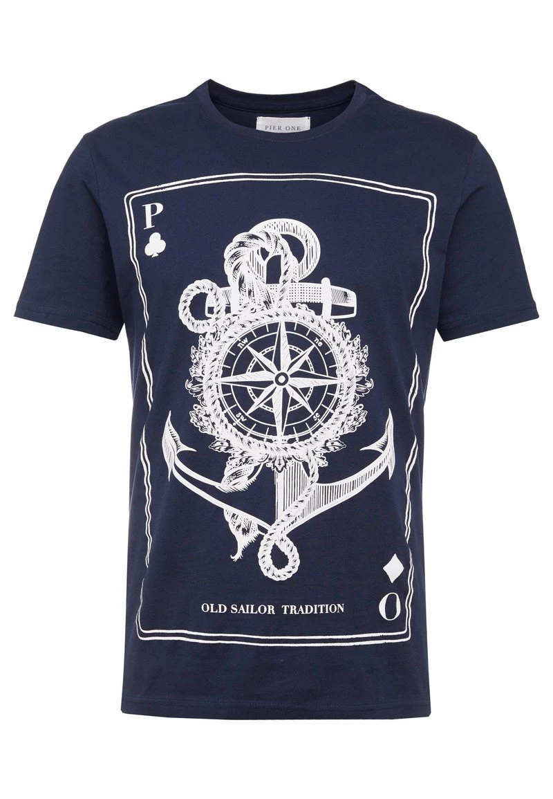 Pier One Camiseta Estampada - Dark Blue, Hombre 6 Pier One Camiseta Estampada - Dark Blue, Hombre - Imagen 4