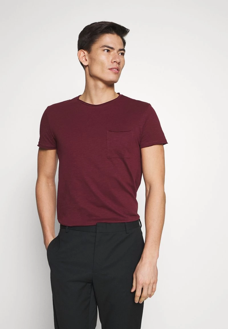 Pier One Hombre Camiseta Básica - Bordeaux 3 Pier One Hombre Camiseta Básica - Bordeaux