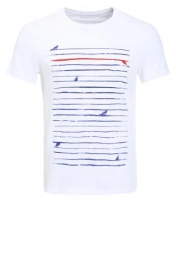 Pier One Camiseta Estampada - White, Hombre -Ofertas Pier One Tienda 537b55fa904246f7a8a803f53d014564