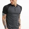 Pier One Polo - Black, Hombre