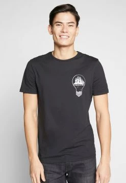 Pier One Hombre Camiseta Estampada - Black