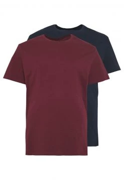 Pier One Hombre 2 PACK - Camiseta Básica - Dark Blue/bordeaux -Ofertas Pier One Tienda 5ca9e549eb7442b1ada1ae81856f1fde