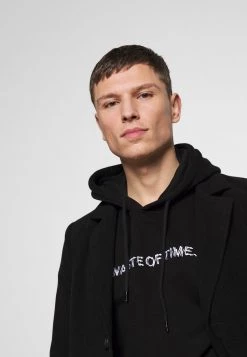 Pier One Hombre WASTE OF TIME HOOD - Jersey Con Capucha - Black -Ofertas Pier One Tienda 60248d23e2674c049c73193794706892