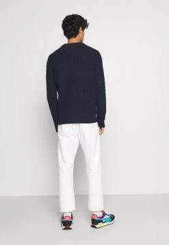 Pier One CHUNKY MOCKNECK JUMPER - Jersey De Punto - Dark Blue, Hombre -Ofertas Pier One Tienda 62737f0eb6da44008028c4e9a2d9308f