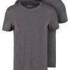 Pier One Hombre 2 PACK - Camiseta Básica - Dark Grey Melange