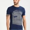Pier One Hombre Camiseta Estampada - Dark Blue/white -Ofertas Pier One Tienda 64dcfa08cf144e349da187221da4b0a4