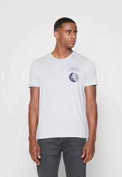 Pier One Hombre GRAPHIC T-SHIRT - Camiseta Básica - Mottled Grey -Ofertas Pier One Tienda 66beeee78514494795bf7611c18f92f6