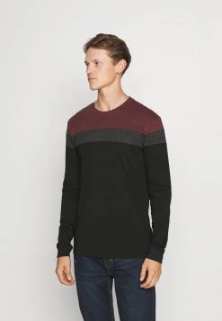 Pier One Hombre Camiseta De Manga Larga - Bordeaux/dark