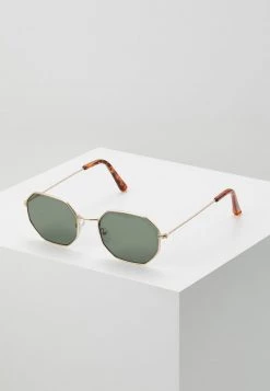 Pier One Unisexo UNISEX - Gafas De Sol - Gold-coloured/green
