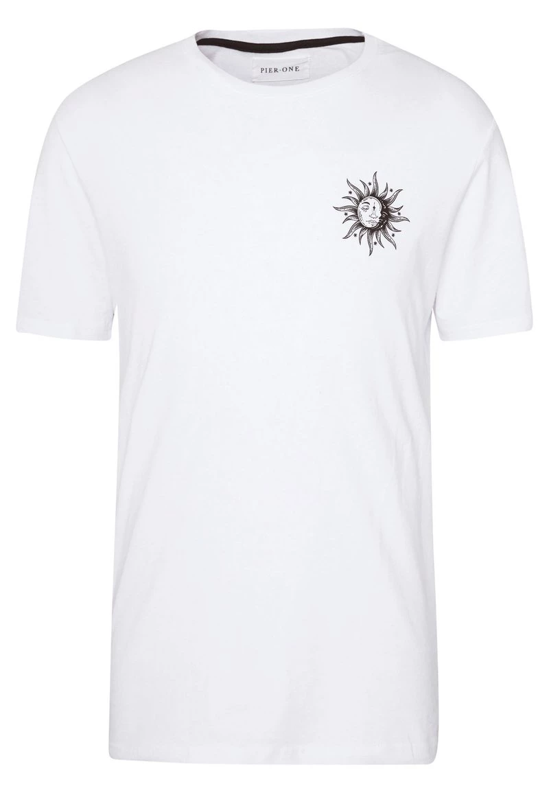 Pier One Hombre SUN MOON TEE - Camiseta Estampada - White 7 Pier One Hombre SUN MOON TEE - Camiseta Estampada - White - Imagen 5