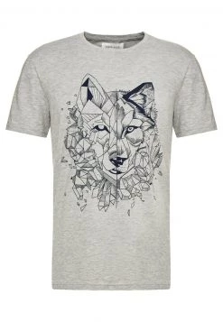 Pier One Hombre Camiseta Estampada - Mottled Grey -Ofertas Pier One Tienda 83a9a3118dbe4577af7e98ab4d8a6a9b