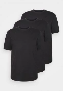 Pier One Hombre 3 PACK - Camiseta Básica - Black