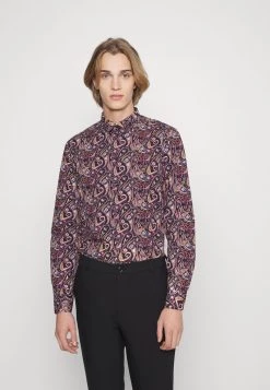 Pier One FESTIVE AOP - Camisa - Black/multi-coloured, Hombre
