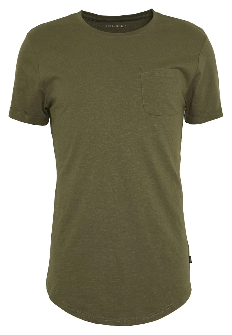 Pier One Hombre Camiseta Básica - Oliv 6 Pier One Hombre Camiseta Básica - Oliv - Imagen 4
