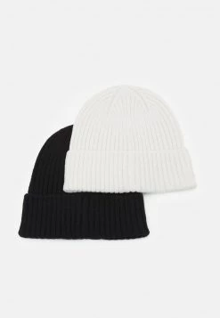 Pier One Unisexo 2 PACK UNISEX - Gorro - Black/off-white -Ofertas Pier One Tienda 8ca3aae35d4240839d1d3cd18e7572c5