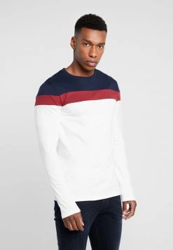 Pier One Hombre Camiseta De Manga Larga - Offwhite/dark Blue