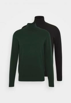 Pier One Hombre 2 PACK - Jersey De Punto - Black/dark Green -Ofertas Pier One Tienda 903218958e2e432c9ae54008d290ccf6