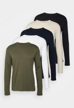 Pier One Hombre 5 PACK - Camiseta De Manga Larga - Blue/white/beige/olive -Ofertas Pier One Tienda 946c941ae0e947a999397bec98f5181f