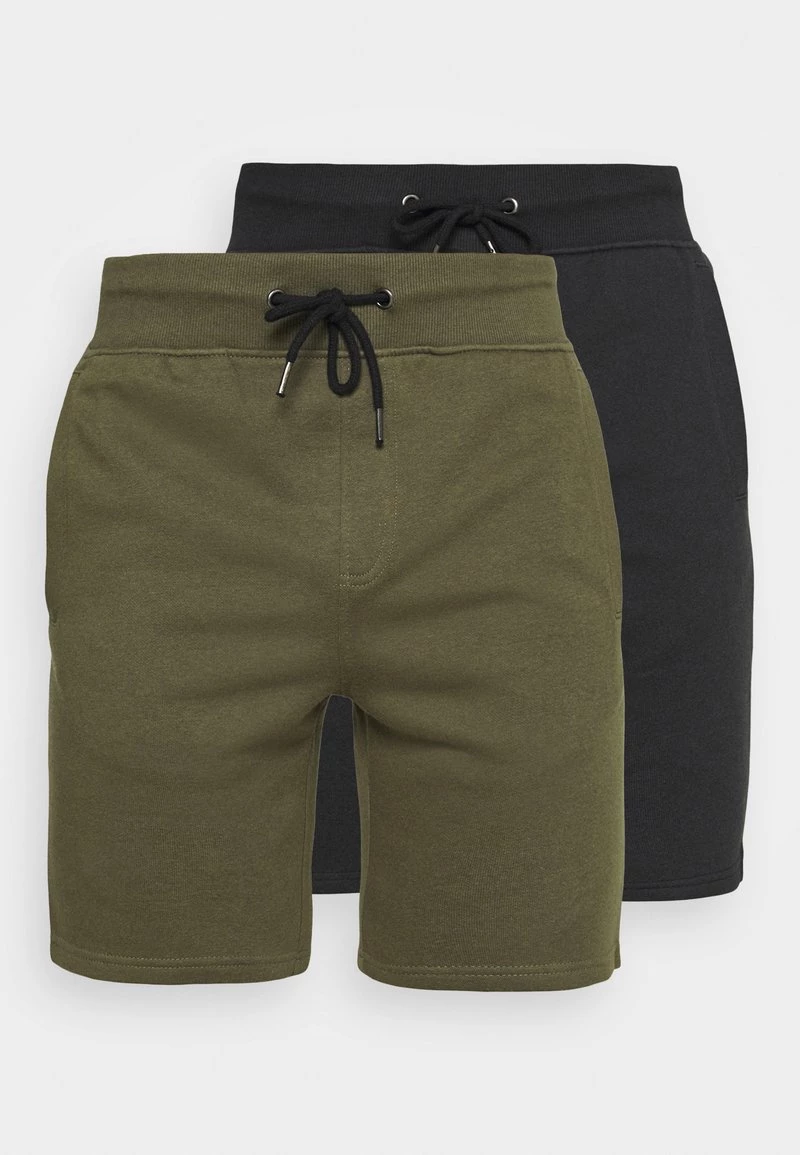 Pier One Hombre 2 PACK - Shorts - Black/olive 7 Pier One Hombre 2 PACK - Shorts - Black/olive - Imagen 5
