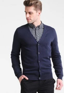 Pier One Chaqueta De Punto - Dark Blue, Hombre