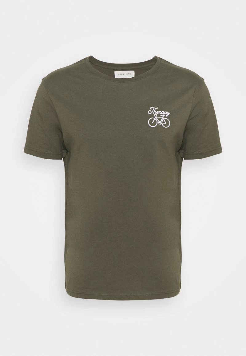 Pier One Hombre THERAPY BIKE EMBRO - Camiseta Básica - Olive 7 Pier One Hombre THERAPY BIKE EMBRO - Camiseta Básica - Olive - Imagen 5