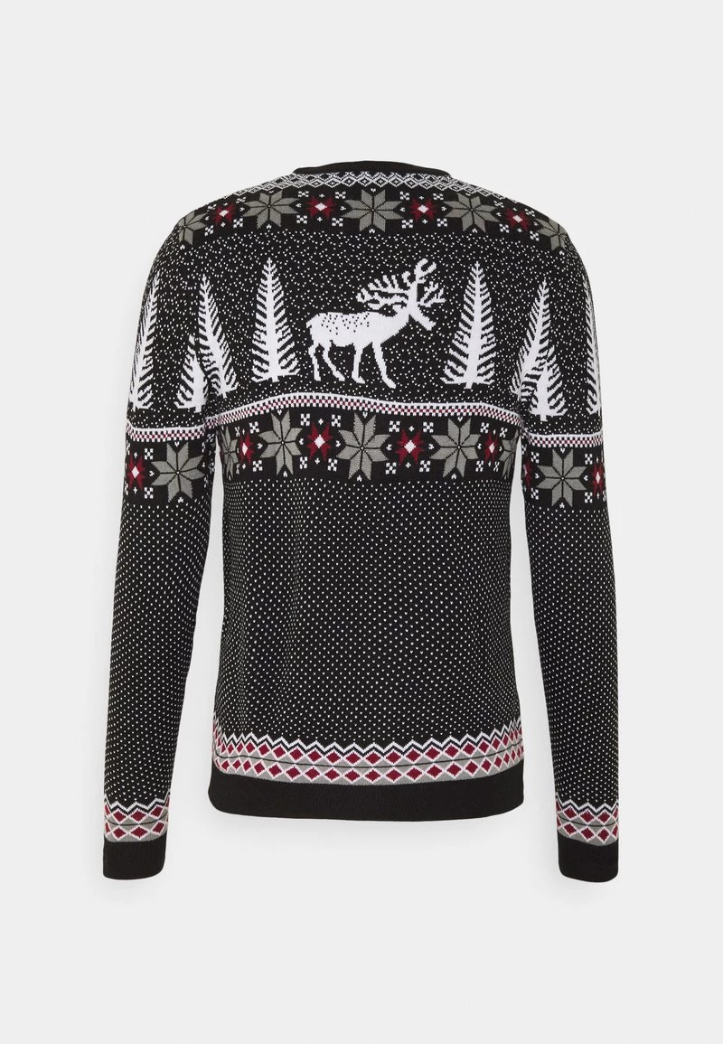 Pier One Hombre WINTERY CHRISTMAS JUMPER - Jersey De Punto - Black 4 Pier One Hombre WINTERY CHRISTMAS JUMPER - Jersey De Punto - Black - Imagen 2