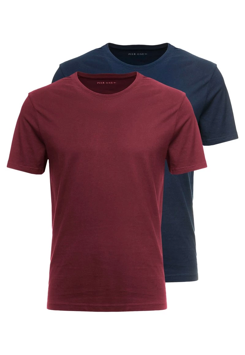 Pier One Hombre 2 PACK - Camiseta Básica - Bordeaux 7 Pier One Hombre 2 PACK - Camiseta Básica - Bordeaux - Imagen 5