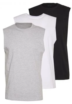 Pier One 3 PACK - Camiseta Básica - Grey/white/black, Hombre -Ofertas Pier One Tienda b7095e703ec24c8694069d82098fed74