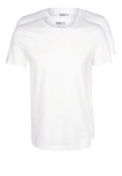 Pier One Hombre 2 PACK - Camiseta Básica - White